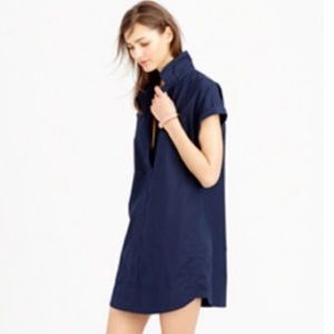 J. Crew Navy Short Sleeve Shirt Dress
